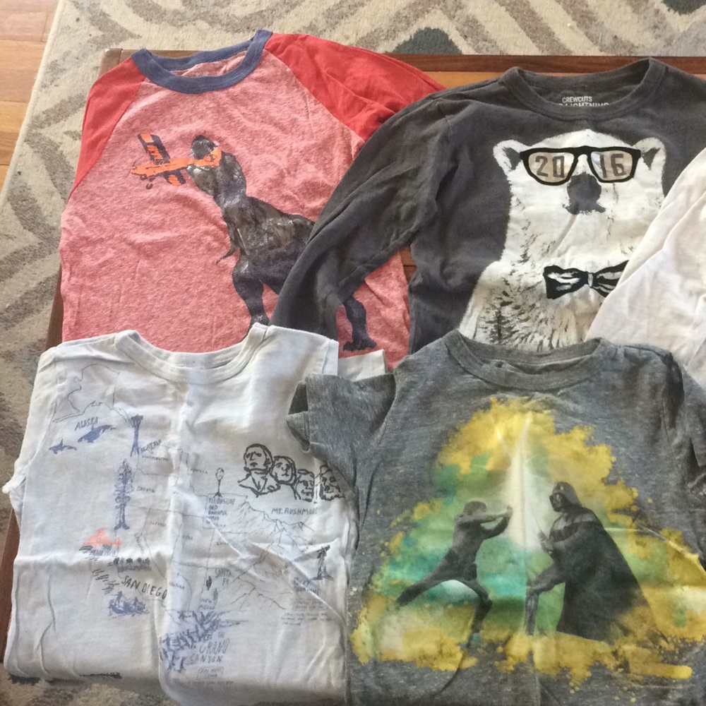 Lot of 6 Jcrew Crewcuts boys T-shirt’s.
